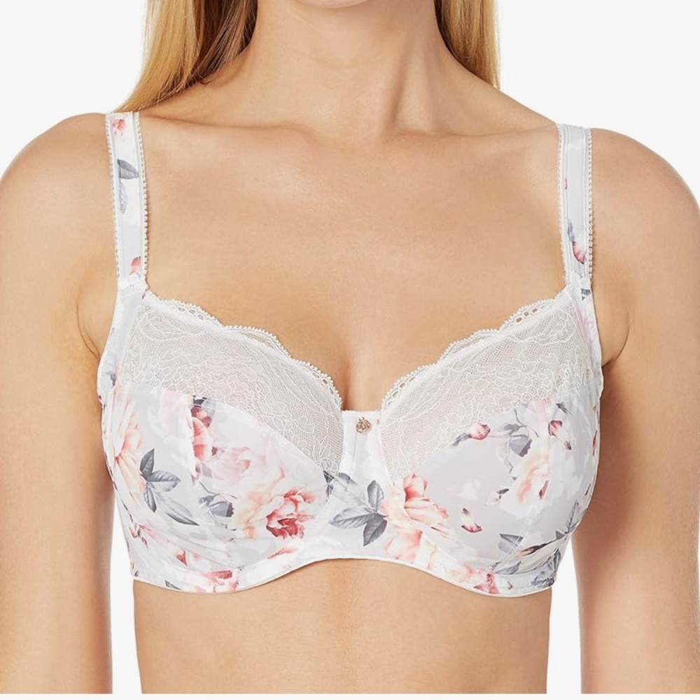 🩷🌸 Fantasie Women's Sophie Full Coverage Underwire Lace and Floral Bra size 40DD